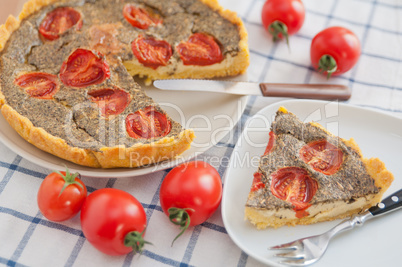 Tomaten Basilikum Quiche