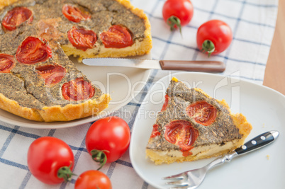 Tomaten Basilikum Quiche