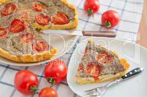 Tomaten Basilikum Quiche