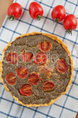 Tomaten Basilikum Quiche