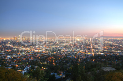 los angeles at sunset
