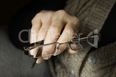 Women hand hold glasses