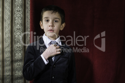 Boy in vintage suit