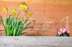Ostern Frühling Holz Hintergrund gelb