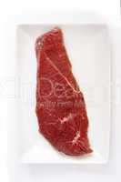 slice of raw beef