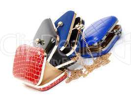 fashionable female open handbags