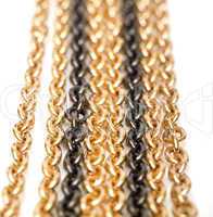 golden and black chains