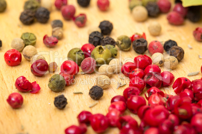 dry multicolored peppercorn