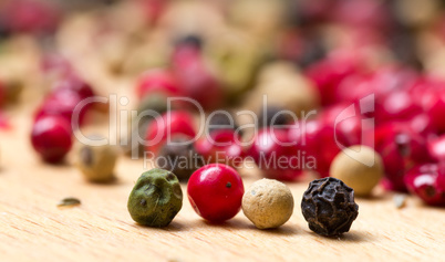 dry multicolored peppercorn