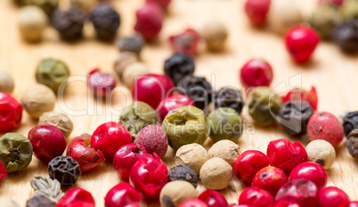 dry multicolored peppercorn