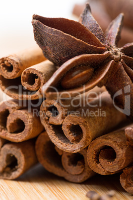 dry multicolored spice closeup