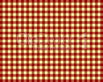 Tischdeckenmuster mit roten und gelben Karo
