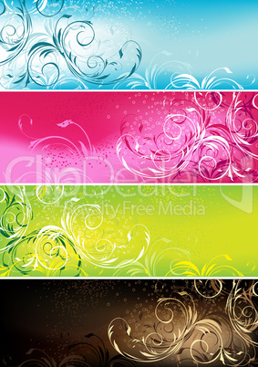 Floral banners