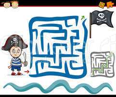 cartoon maze or labyrinth game