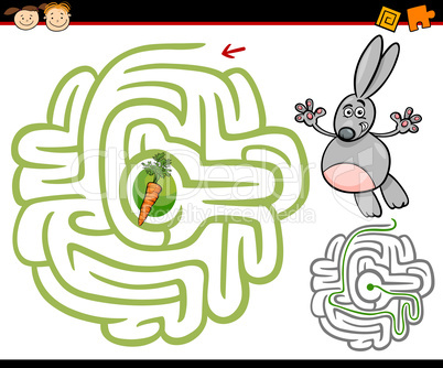 cartoon maze or labyrinth game