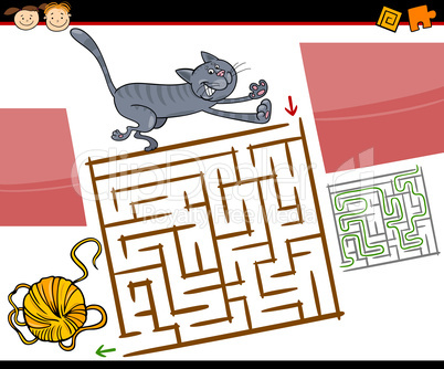 cartoon maze or labyrinth game