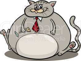 fat cat saying cartoon illustration