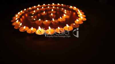 Candles in Concentric Circles Dolly
