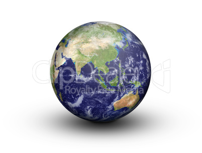earth globe - asia and australia