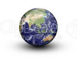 earth globe - asia and australia