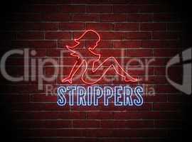 sexy stripper neon sign