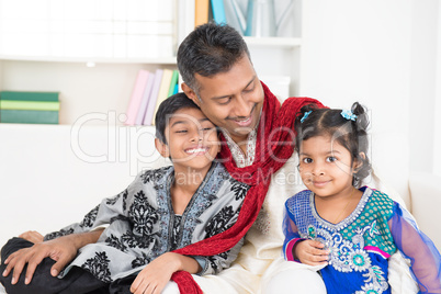indian father and children