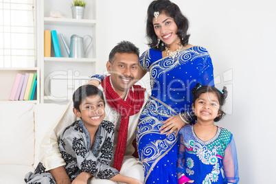 portrait of happy indian family