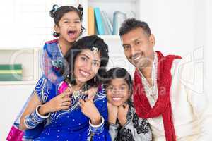 happy smiling indian family