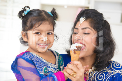 sharing an ice cream.