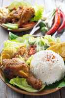 indonesian food nasi ayam penyet