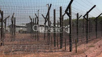jail/prison barb wire and fence