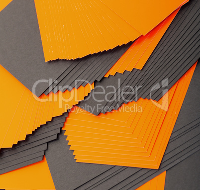 black and orange sheets paper