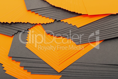 black and orange sheets paper