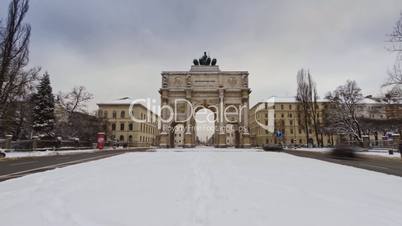 siegestor - timelapse - traffic - footage