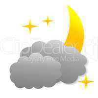 cloudy night as weather icon