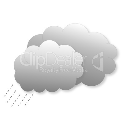 clouds with rain as weather icon