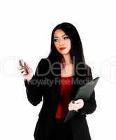 business woman with cell phone.