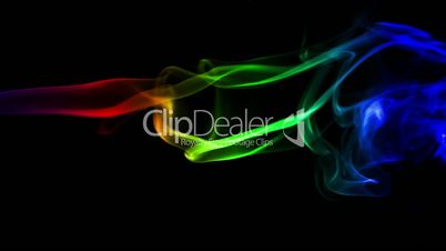 Dark Abstract Background with Colored Real Smoke