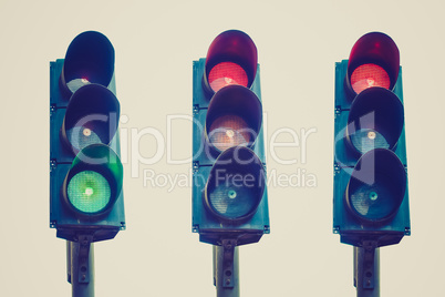 Retro look Traffic light semaphore
