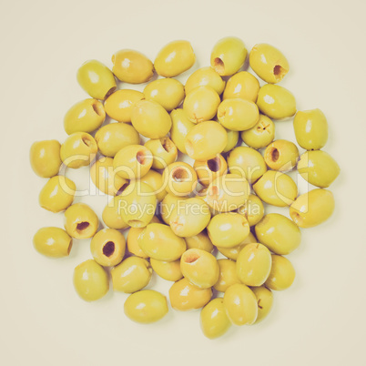 Retro look Green olives Retro look Green olives