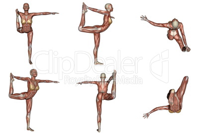 dancer yoga pose for woman with muscle visible