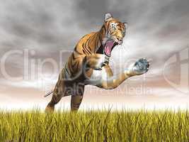 tiger hunting - 3d render