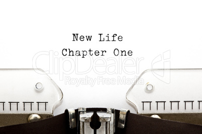 new life chapter one typewriter