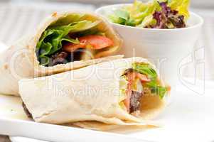 kafta shawarma chicken pita wrap laufrolle sandwich