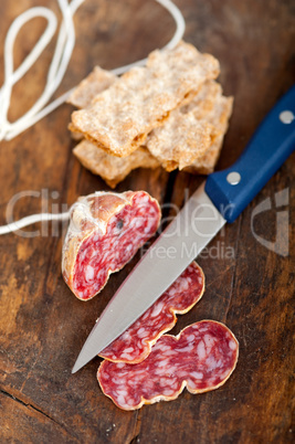 italian salame pressato pressed slicing