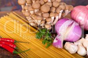 italian pasta and mushroom sauce ingredients