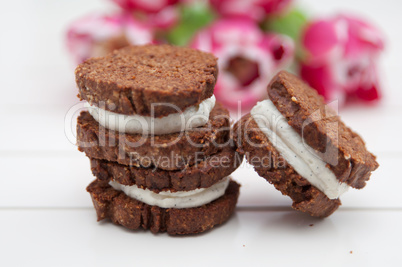 Schokoladen Sandwich Cookies