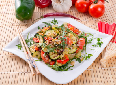 vegetables vegetarian with wild rice