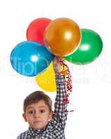 boy with balloons