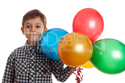 boy with balloons